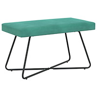 vidaXL bänk Enfärgad Turkos 80 x 40 x 45 cm Sammet