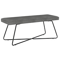 vidaXL bänk Enfärgad Mörkgrå 110 x 40 x 45 cm Sammet