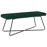 vidaXL bänk Enfärgad Mörkgrön 110 x 40 x 45 cm Sammet
