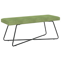 vidaXL bänk Enfärgad Ljusgrön 110 x 40 x 45 cm Sammet