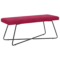 vidaXL bänk Enfärgad Vinröd 110 x 40 x 45 cm Sammet