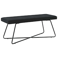 vidaXL bänk Enfärgad Svart 110 x 40 x 45 cm Sammet