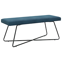vidaXL bänk Enfärgad Blå 110 x 40 x 45 cm Sammet
