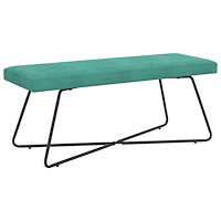 vidaXL bänk Enfärgad Turkos 110 x 40 x 45 cm Sammet