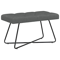 vidaXL Bänk med knappar Mörkgrå 80 x 40 x 46 cm Tyg