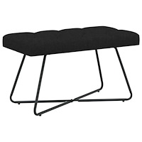 vidaXL Bänk med knappar Svart 80 x 40 x 46 cm Tyg