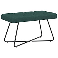 vidaXL Bänk med knappar Mörkgrön 80 x 40 x 46 cm Tyg