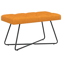 vidaXL Bänk med knappar Mörkgul 80 x 40 x 46 cm Tyg