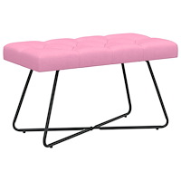 vidaXL Bänk med knappar Rosa 80 x 40 x 46 cm Tyg