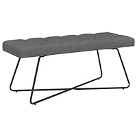 vidaXL Bänk med knappar Mörkgrå 110 x 40 x 46 cm Tyg