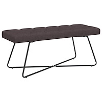 vidaXL Bänk med knappar Mörkbrun 110 x 40 x 46 cm Tyg