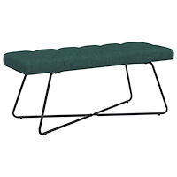vidaXL Bänk med knappar Mörkgrön 110 x 40 x 46 cm Tyg
