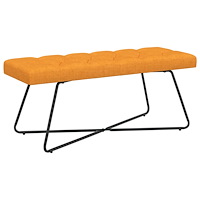 vidaXL Bänk med knappar Mörkgul 110 x 40 x 46 cm Tyg
