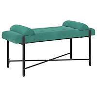 vidaXL Knappstoppad bänk med kuddar Turkos 110 x 40 x 46 cm Sammet
