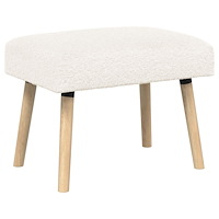 vidaXL bänk Enfärgad Gräddvit 60 x 40 x 45 cm Bouclé
