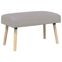 vidaXL bänk Enfärgad Ljusgrå 80 x 40 x 46 cm Bouclé
