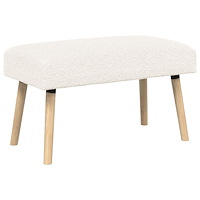 vidaXL bänk Enfärgad Gräddvit 80 x 40 x 46 cm Bouclé
