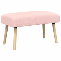 vidaXL bänk Enfärgad Rosa 80 x 40 x 46 cm Bouclé
