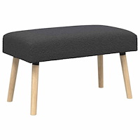 vidaXL bänk Enfärgad Mörkgrå 80 x 40 x 46 cm Bouclé
