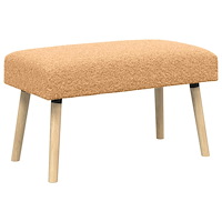 vidaXL bänk Enfärgad Beige 80 x 40 x 46 cm Bouclé