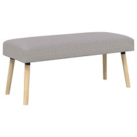 vidaXL bänk Enfärgad Ljusgrå 110 x 40 x 46 cm Bouclé