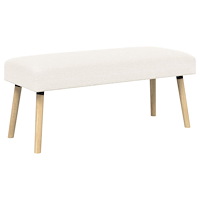 vidaXL bänk Enfärgad Gräddvit 110 x 40 x 46 cm Bouclé