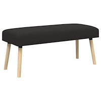 vidaXL bänk Enfärgad Svart 110 x 40 x 46 cm Bouclé