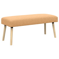 vidaXL bänk Enfärgad Beige 110 x 40 x 46 cm Bouclé