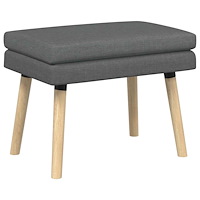 vidaXL Dubbel-lager bänk Mörkgrå 60 x 40 x 46 cm Tyg