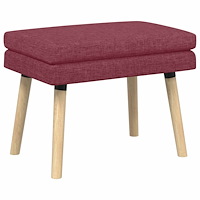 vidaXL Dubbel-lager bänk Vinröd 60 x 40 x 46 cm Tyg