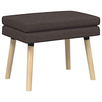 vidaXL Dubbel-lager bänk Mörkbrun 60 x 40 x 46 cm Tyg