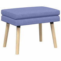 vidaXL Dubbel-lager bänk Jeansblå 60 x 40 x 46 cm Tyg