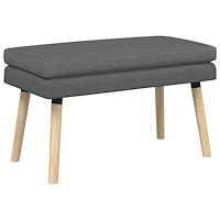 vidaXL Dubbel-lager bänk Mörkgrå 80 x 40 x 47 cm Tyg