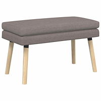 vidaXL Dubbel-lager bänk Taupe 80 x 40 x 47 cm Tyg