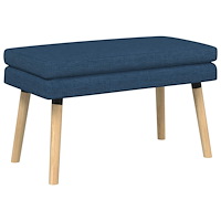 vidaXL Dubbel-lager bänk Blå 80 x 40 x 47 cm Tyg