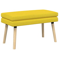 vidaXL Dubbel-lager bänk Ljusgul 80 x 40 x 47 cm Tyg