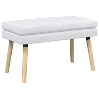vidaXL Dubbel-lager bänk Vit 80 x 40 x 47 cm Tyg