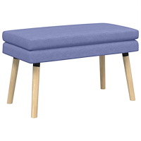 vidaXL Dubbel-lager bänk Jeansblå 80 x 40 x 47 cm Tyg