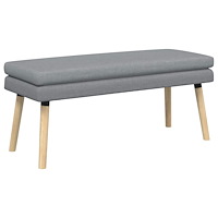 vidaXL Dubbel-lager bänk Ljusgrå 110 x 40 x 47 cm Tyg