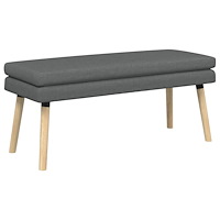 vidaXL Dubbel-lager bänk Mörkgrå 110 x 40 x 47 cm Tyg