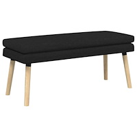 vidaXL Dubbel-lager bänk Svart 110 x 40 x 47 cm Tyg
