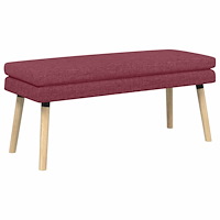 vidaXL Dubbel-lager bänk Vinröd 110 x 40 x 47 cm Tyg