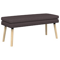 vidaXL Dubbel-lager bänk Mörkbrun 110 x 40 x 47 cm Tyg