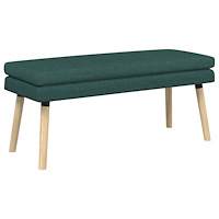 vidaXL Dubbel-lager bänk Mörkgrön 110 x 40 x 47 cm Tyg