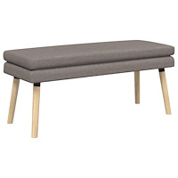 vidaXL Dubbel-lager bänk Taupe 110 x 40 x 47 cm Tyg
