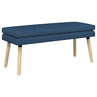 vidaXL Dubbel-lager bänk Blå 110 x 40 x 47 cm Tyg