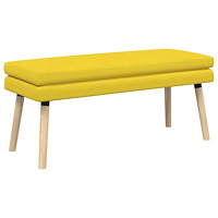 vidaXL Dubbel-lager bänk Ljusgul 110 x 40 x 47 cm Tyg