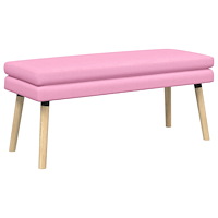 vidaXL Dubbel-lager bänk Rosa 110 x 40 x 47 cm Tyg