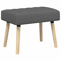 vidaXL Kanalstoppad Bänk Mörkgrå 60 x 40 x 45 cm Tyg