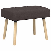 vidaXL Kanalstoppad Bänk Mörkbrun 60 x 40 x 45 cm Tyg